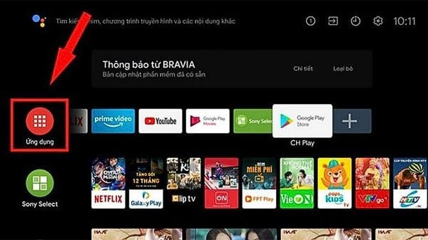 Mở Cài đặt → Ứng dụng