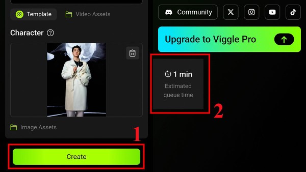 Nhấn vào nút “Create”