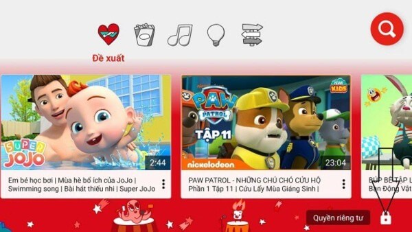 Nhấn biểu tượng ổ khóa