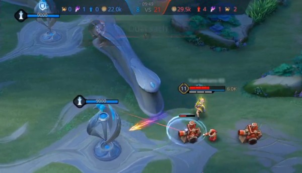 AD đứng tuyến sau, xả sát thương liên tục vào đội hình địch