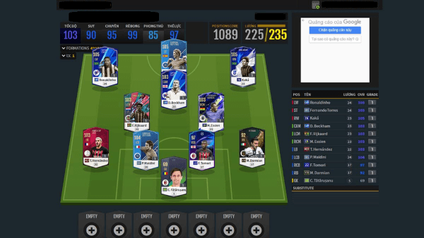 Đội hình Team color AC Milan