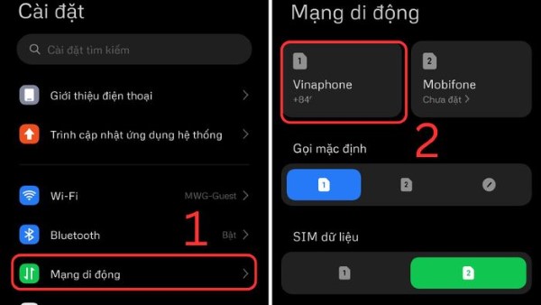 Chọn Mạng di động