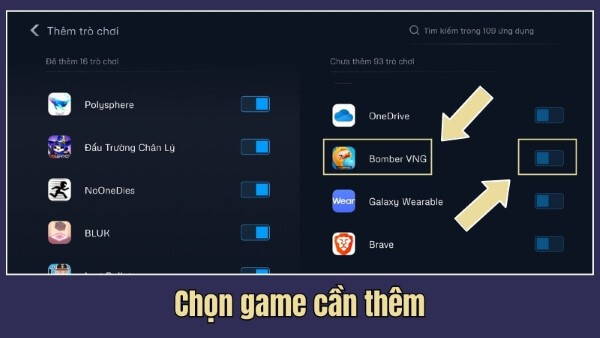 Gạt thanh trượt tại ứng dụng mong muốn