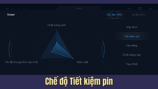 Chế độ Tiết kiệm pin sẽ giảm bớt hiệu năng của CPU và GPU 