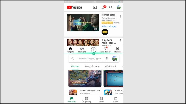 Chọn thêm một ứng dụng khác muốn sử dụng song song