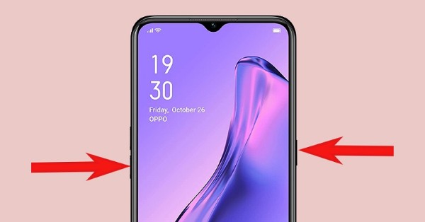 Nhấn nút nguồn và phím giảm âm lượng đồng thời