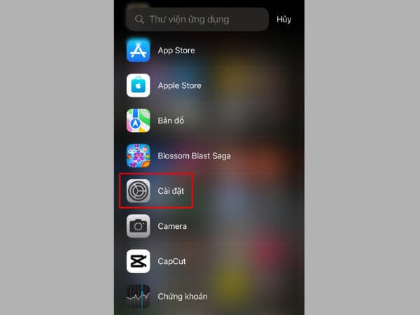 Mở Cài đặt (Settings)