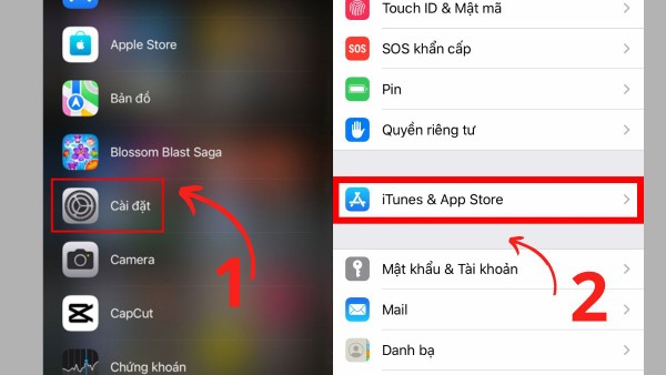 Chọn mục ứng dụng App Store