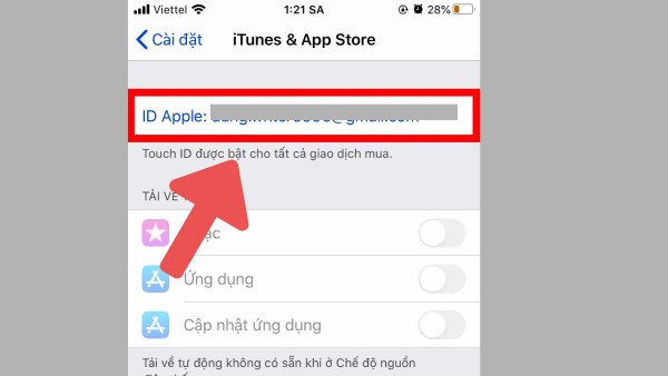 Kiểm tra thông tin Apple ID