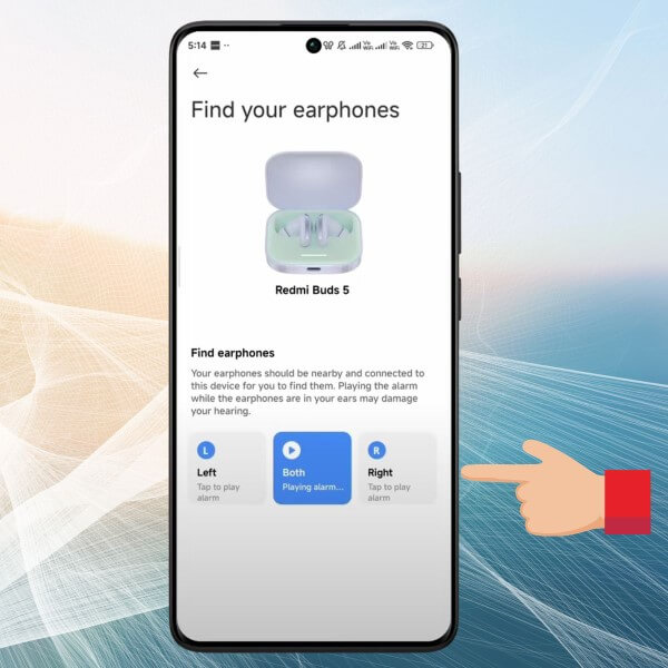 Tính năng tìm lại tai nghe Xiaomi Earbuds