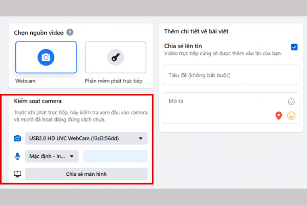 Cấp quyền truy cập camera và micro