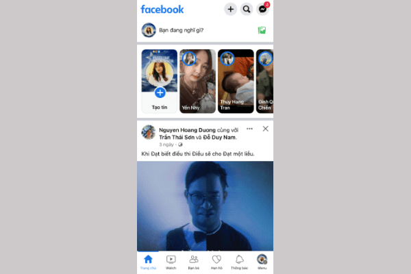 Mở ứng dụng Facebook