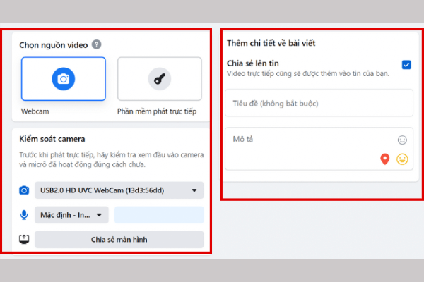 Chọn nguồn video