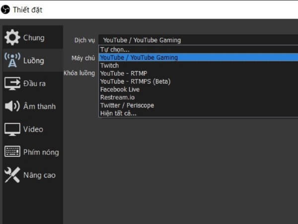 Cách livestream với OBS Studio