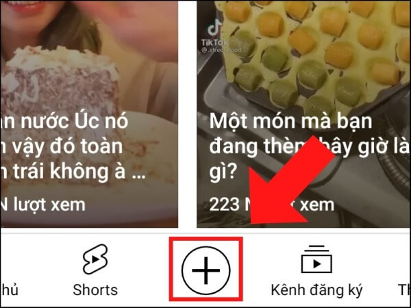 Nhấn biểu tượng dấu (+) 