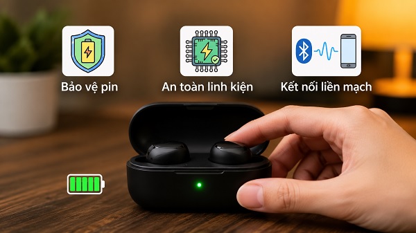 Tầm quan trọng của việc xác định thời điểm tai nghe Bluetooth đầy pin