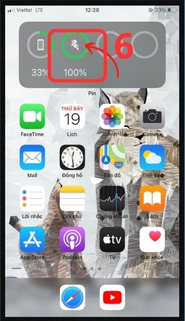 Phần trăm pin của AirPods sẽ hiện ra mỗi khi hai thiết bị được ghép đôi