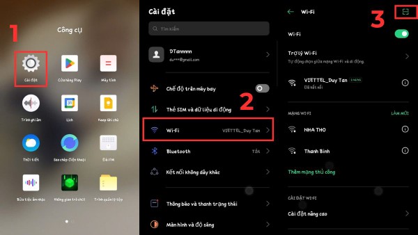 Nhấn biểu tượng quét mã QR