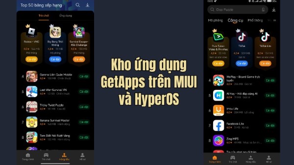 GetApps cung cấp kho ứng dụng đa dạng