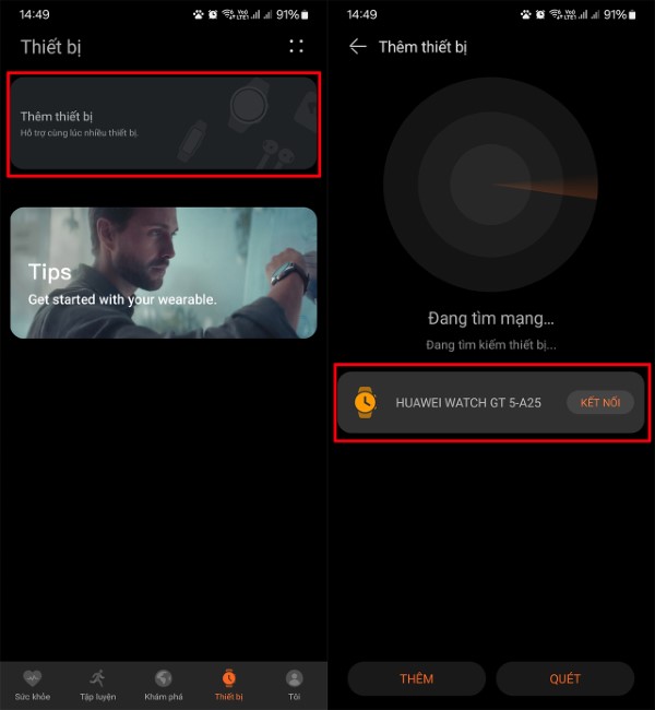 Chọn Thêm thiết bị