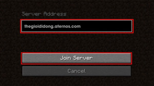 Chọn Join server 