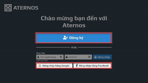 Đăng ký tài khoản hoặc đăng nhập nhanh 