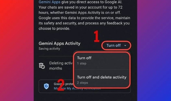 Nhấn nút Tắt (Turn off)