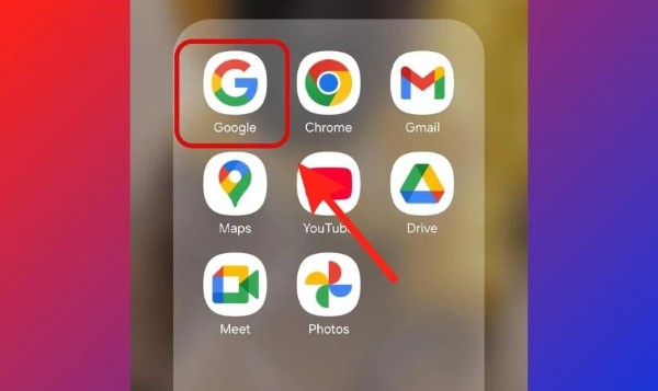 Nhấn biểu tượng Google