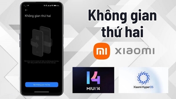 Tính năng Không gian thứ 2 trên Xiaomi được tích hợp trong hệ điều hành MIUI