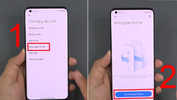 Chọn Không gian thứ hai