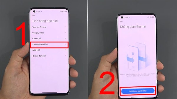 Chọn Không gian thứ hai 