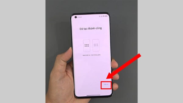 Màn hình hiển thị giao diện chuyển đổi