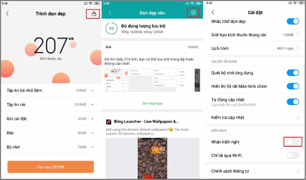 Tắt mục Nhận kiến nghị