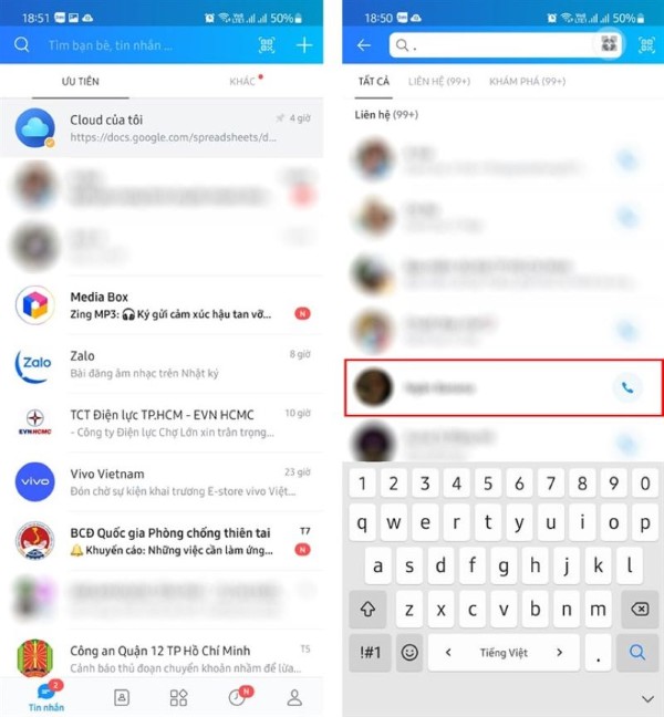 Nhập dấu chấm (.)