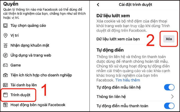 Nhấn Xóa