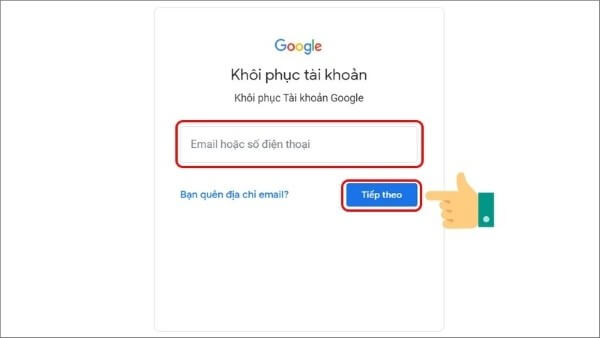 Nhập địa chỉ email và mật khẩu cũ