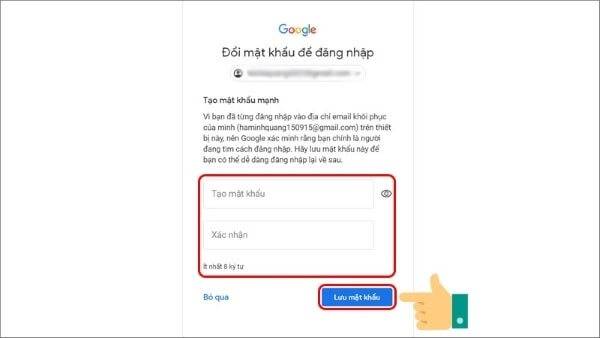 Chọn Lưu mật khẩu