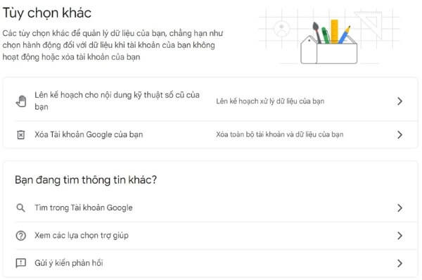 Chọn Xóa tài khoản Google