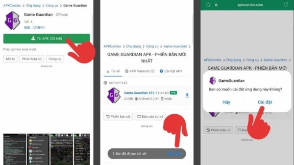 Nhấn Tải APK và cài đặt ứng dụng về máy