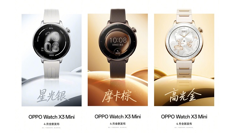hình ảnh chính thức của OPPO Watch X3 Mini