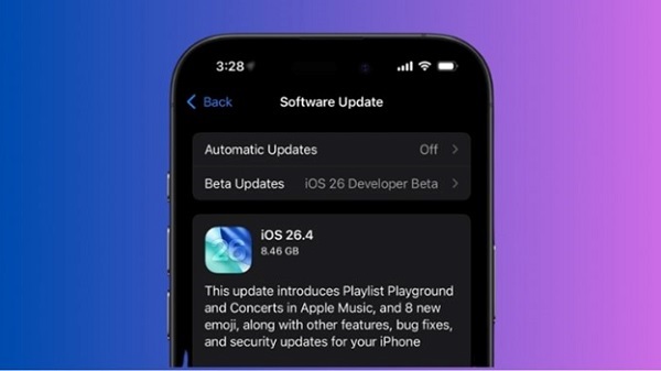 Cập nhật iOS 26.4