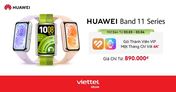 Mở bán chính thức Huawei Band 11 Series giá chỉ từ 890.000đ