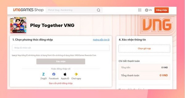 Một số lợi ích khi nạp qua hệ thống của VNG