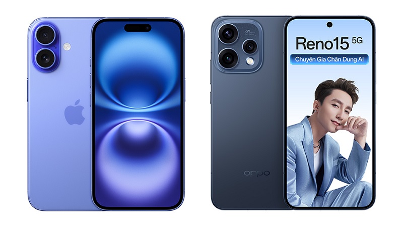 Nên mua iPhone 16 hay OPPO Reno15 5G