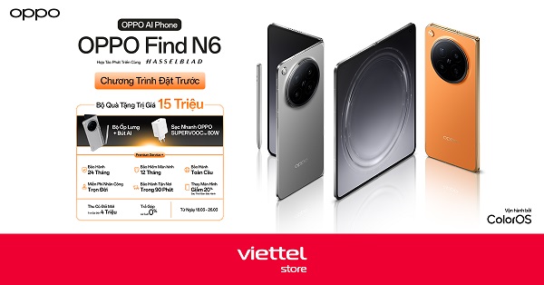 Đặt trước OPPO Find N6, rước ngay bộ quà trị giá 15.000.000 đồng