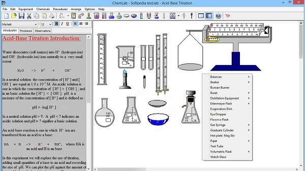 Phần mềm làm thí nghiệm hóa ChemLab