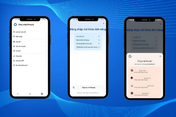 Chọn đăng nhập bằng tài khoản Google 