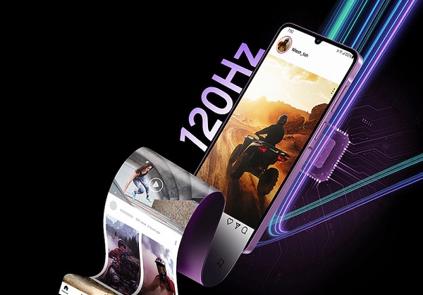 Galaxy M17e 5G sở hữu màn hình kích thước 6.7 inch với độ phân giải HD+ và tần số quét 120Hz