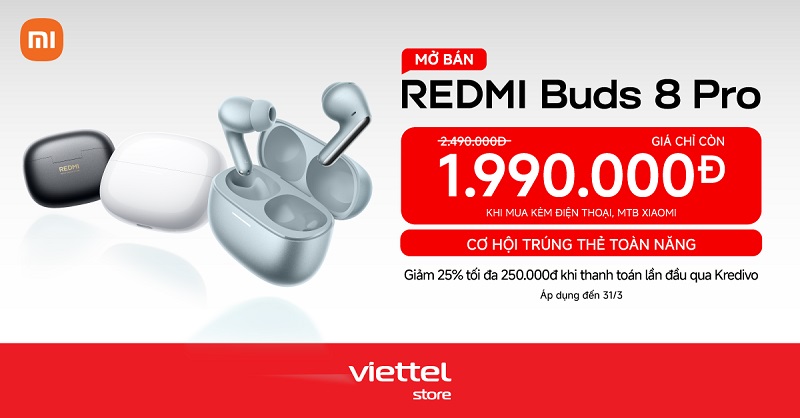 mở bán Redmi Buds 8 Pro