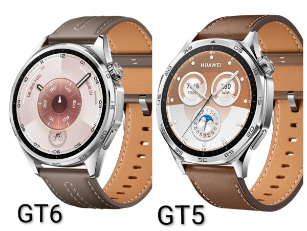 So sánh kích thước Huawei Watch GT5 vs GT6